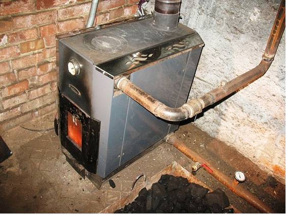 Прямоугольная буржуйка с водяным контуром