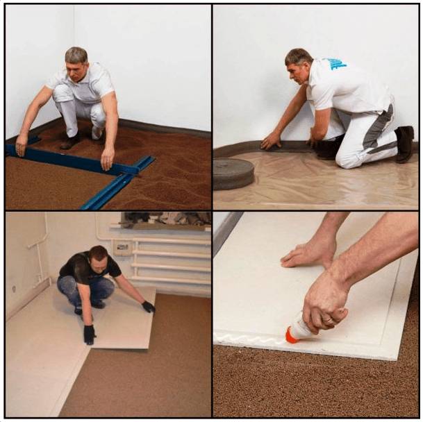 Устройство сухой стяжки не занимает много времени