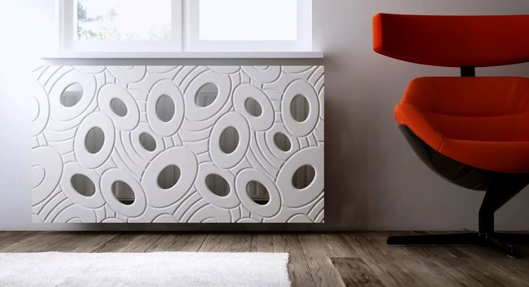 Экран из пластика в современном стиле