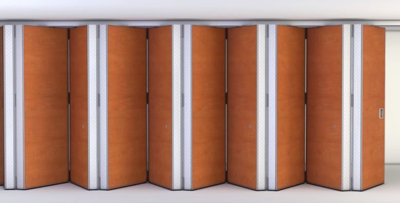 Конструкция раздвижной перегородки