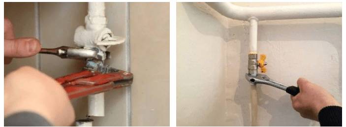 Крепление крана к газовой трубе