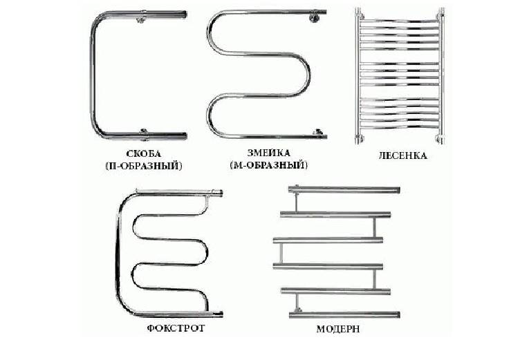 Различные конфигурации сушилок для полотенец