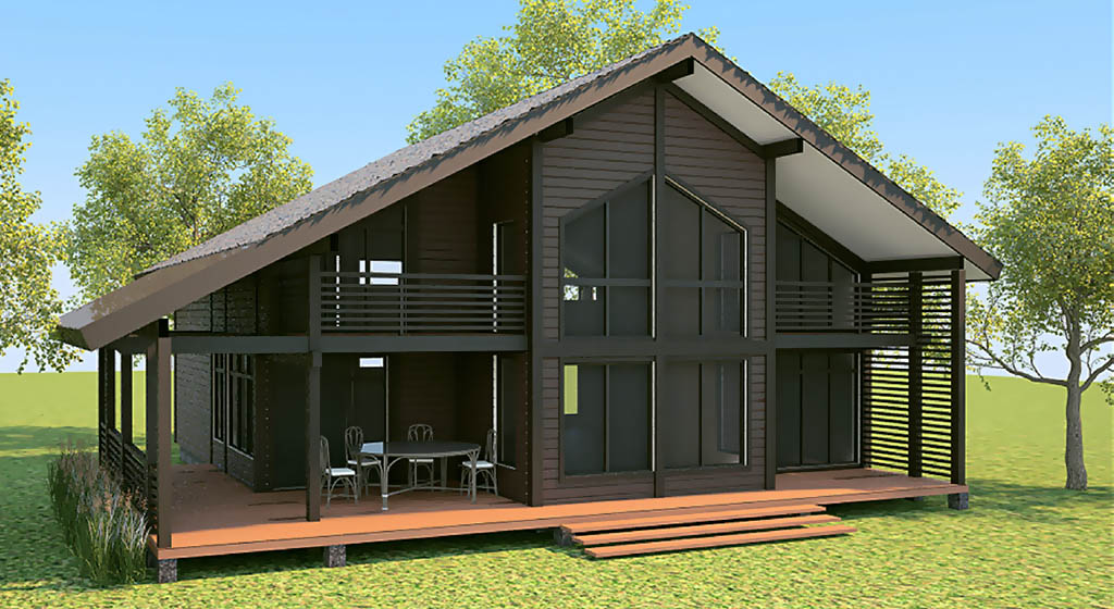 Финский дом со вторым светом