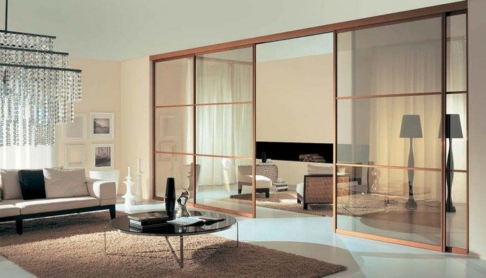 Раздвижная перегородка для зонирования комнаты