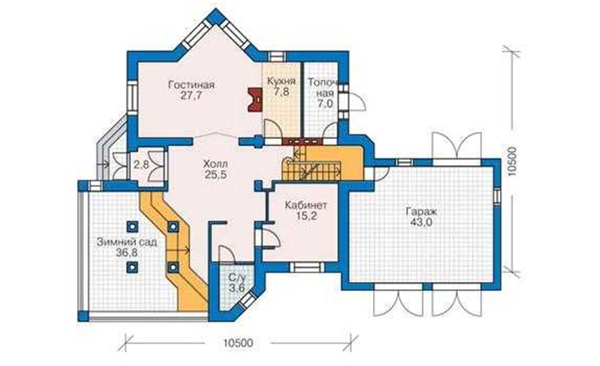 План первого этажа дома