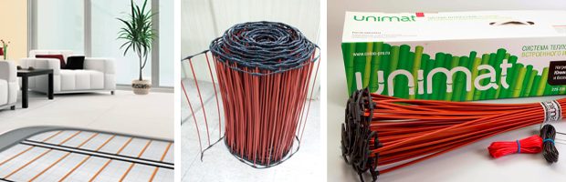 Стержневой теплый пол