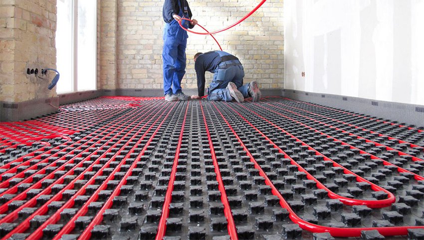 Укладка труб теплого пола