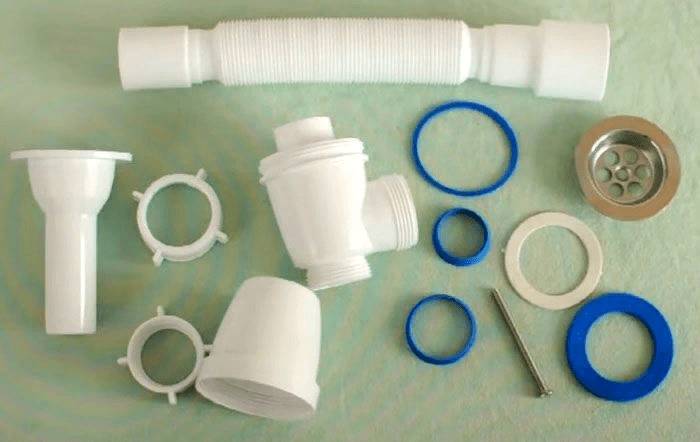 Сифон в разобранном виде