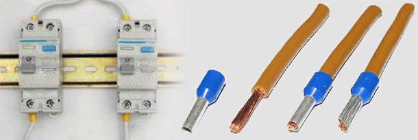 Если при монтаже используется многожильный провод, то не стоит забывать про наконечники