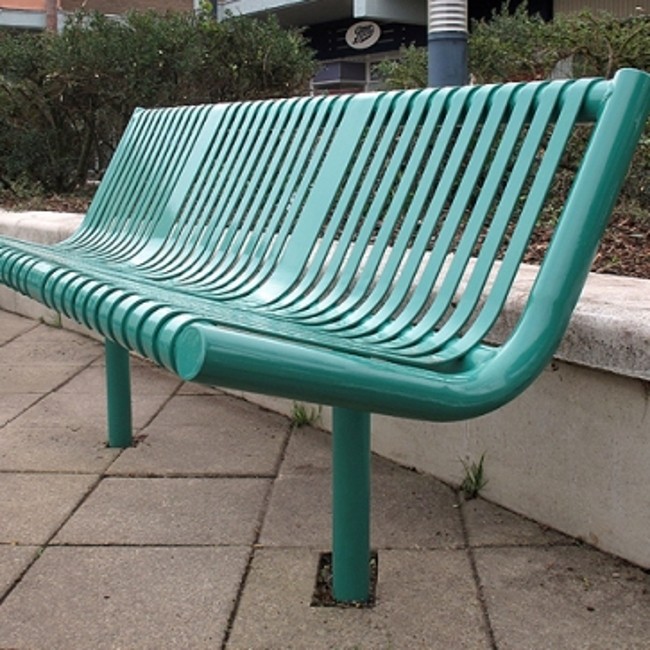 Металлическая стационарная скамейка