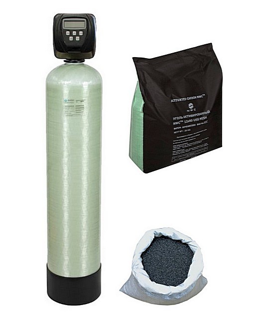 Сорбционная колонна и угольный сорбент для засыпки в нее.